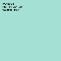 #A4E0D3 - Water Leaf Color Image