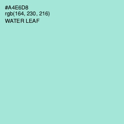 #A4E6D8 - Water Leaf Color Image