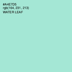 #A4E7D5 - Water Leaf Color Image