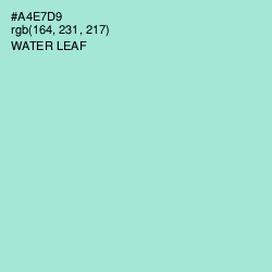 #A4E7D9 - Water Leaf Color Image