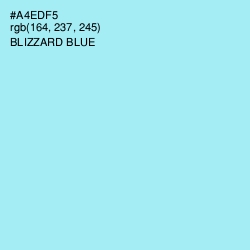 #A4EDF5 - Blizzard Blue Color Image