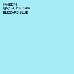 #A4EDF8 - Blizzard Blue Color Image