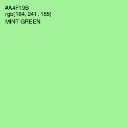 #A4F19B - Mint Green Color Image