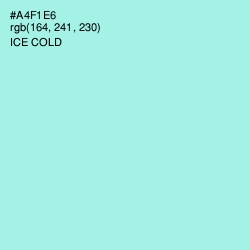 #A4F1E6 - Ice Cold Color Image