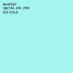 #A4F5EF - Ice Cold Color Image