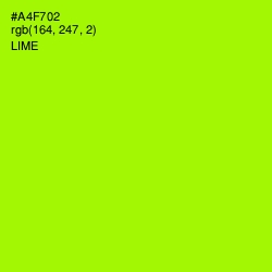#A4F702 - Lime Color Image