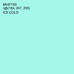 #A4F7E9 - Ice Cold Color Image
