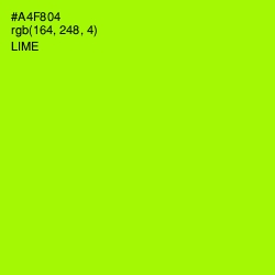 #A4F804 - Lime Color Image