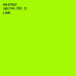 #A4FA02 - Lime Color Image