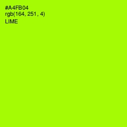 #A4FB04 - Lime Color Image