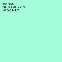 #A4FBD9 - Magic Mint Color Image