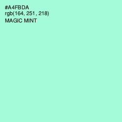 #A4FBDA - Magic Mint Color Image