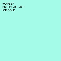 #A4FBE7 - Ice Cold Color Image