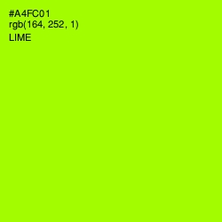 #A4FC01 - Lime Color Image