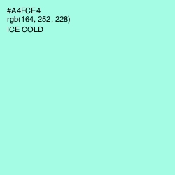 #A4FCE4 - Ice Cold Color Image