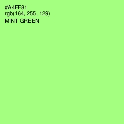 #A4FF81 - Mint Green Color Image