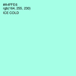 #A4FFE6 - Ice Cold Color Image