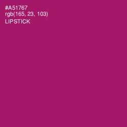 #A51767 - Lipstick Color Image
