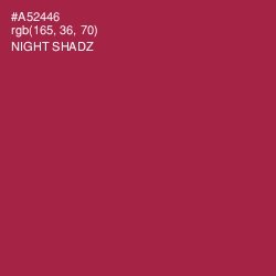 #A52446 - Night Shadz Color Image