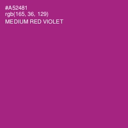#A52481 - Medium Red Violet Color Image
