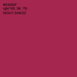 #A5264F - Night Shadz Color Image