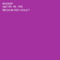 #A5309F - Medium Red Violet Color Image