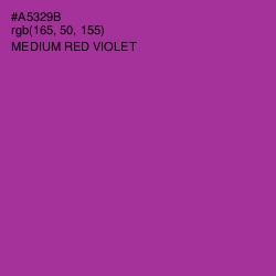 #A5329B - Medium Red Violet Color Image