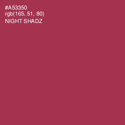 #A53350 - Night Shadz Color Image