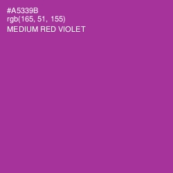 #A5339B - Medium Red Violet Color Image