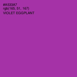 #A533A7 - Violet Eggplant Color Image