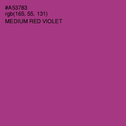 #A53783 - Medium Red Violet Color Image