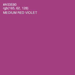 #A53E80 - Medium Red Violet Color Image