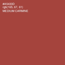 #A5433D - Medium Carmine Color Image