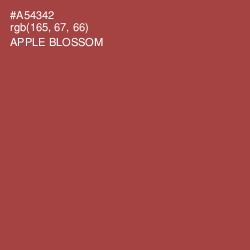 #A54342 - Apple Blossom Color Image