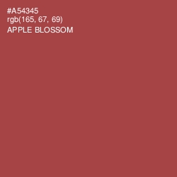 #A54345 - Apple Blossom Color Image