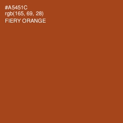 #A5451C - Fiery Orange Color Image