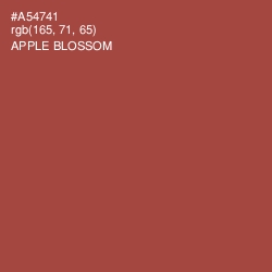 #A54741 - Apple Blossom Color Image