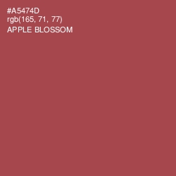 #A5474D - Apple Blossom Color Image