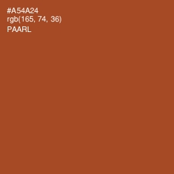 #A54A24 - Paarl Color Image