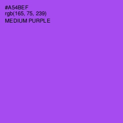 #A54BEF - Medium Purple Color Image