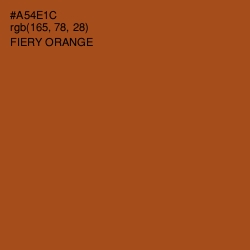 #A54E1C - Fiery Orange Color Image