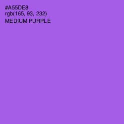 #A55DE8 - Medium Purple Color Image