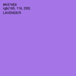 #A574E6 - Lavender Color Image