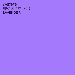 #A579FB - Lavender Color Image