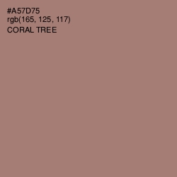 #A57D75 - Coral Tree Color Image