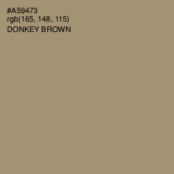 #A59473 - Donkey Brown Color Image