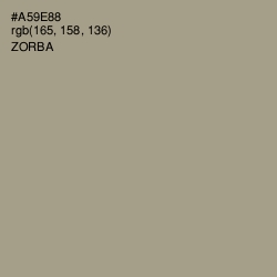 #A59E88 - Zorba Color Image
