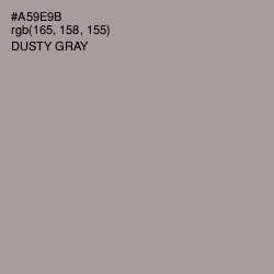 #A59E9B - Dusty Gray Color Image