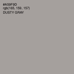 #A59F9D - Dusty Gray Color Image