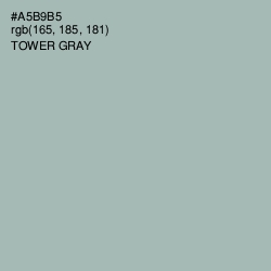 #A5B9B5 - Tower Gray Color Image